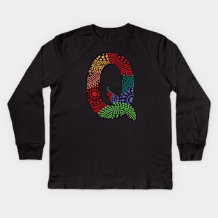 Q Aboriginal Art Kids Long Sleeve T-Shirt